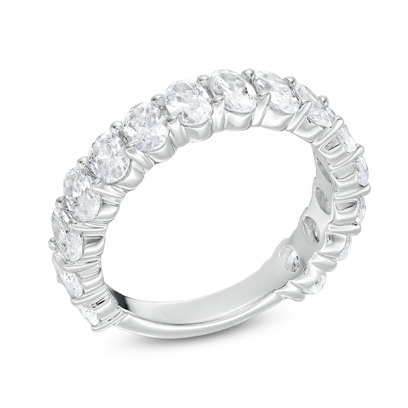 Previously Owned - 3.00 CT. T.W. Oval Lab-Grown Diamond Anniversary Band in 14K White Gold (F/SI2)