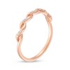 Previously Owned - 0.04 CT. T.W. Diamond Twist Wedding Band in 10K Rose Gold