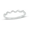 Thumbnail Image 1 of Previously Owned - Diamond Accent Beaded Leafy Vine Anniversary Band in 10K White Gold