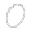 Thumbnail Image 3 of Previously Owned - Diamond Accent Beaded Leafy Vine Anniversary Band in 10K White Gold