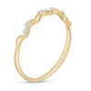 Thumbnail Image 3 of Previously Owned - Diamond Accent Beaded Leafy Vine Anniversary Band in 10K Gold