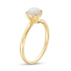 Thumbnail Image 3 of Previously Owned - 6.0mm Lab-Created Opal Solitaire Bypass Ring in 10K Gold