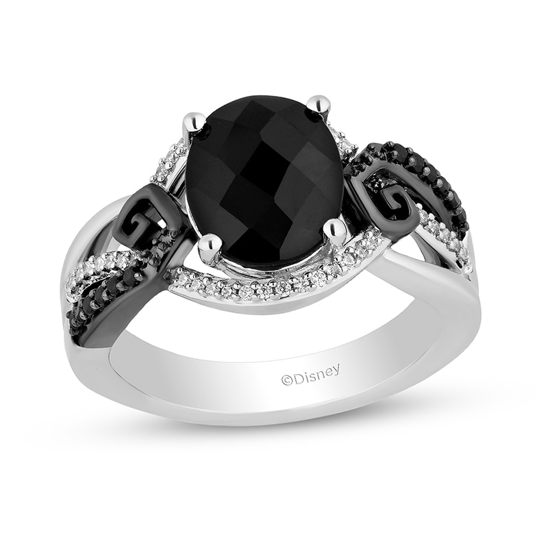 Previously Owned - Disney Treasures The Nightmare Before Christmas Onyx and 0.18 CT. T.W. Diamond Ring in Sterling Silver|Peoples Jewellers