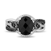Thumbnail Image 4 of Previously Owned - Disney Treasures The Nightmare Before Christmas Onyx and 0.18 CT. T.W. Diamond Ring in Sterling Silver