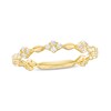 Thumbnail Image 1 of Previously Owned - 0.23 CT. T.W. Diamond Alternating Anniversary Band in 10K Gold