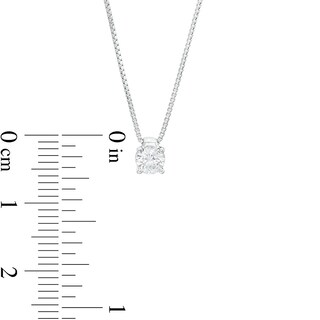 Previously Owned - 0.33 CT. Lab-Created Diamond Solitaire Pendant in 14K White Gold (F/SI2)