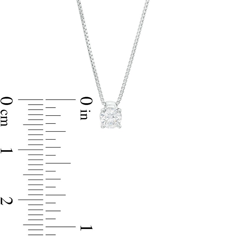 Previously Owned - 0.33 CT. Lab-Created Diamond Solitaire Pendant in 14K White Gold (F/SI2)