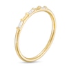 Previously Owned - 0.07 CT. T.W. Baguette Diamond Three Stone Anniversary Band in 10K Gold