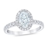 Thumbnail Image 1 of Previously Owned - Royal Asscher® 1.50 CT. T.W. Oval Diamond Frame Engagement Ring in 14K White Gold