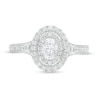 Thumbnail Image 4 of Previously Owned - Vera Wang Love Collection 0.69 CT. T.W. Diamond Double Oval Frame Engagement Ring in 14K White Gold