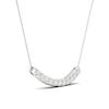 Previously Owned - 0.50 CT. T.W.  Lab-Grown Diamond Curved Bar Necklace in 14K White Gold (F/SI2)