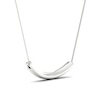 Previously Owned - 0.50 CT. T.W.  Lab-Grown Diamond Curved Bar Necklace in 14K White Gold (F/SI2)