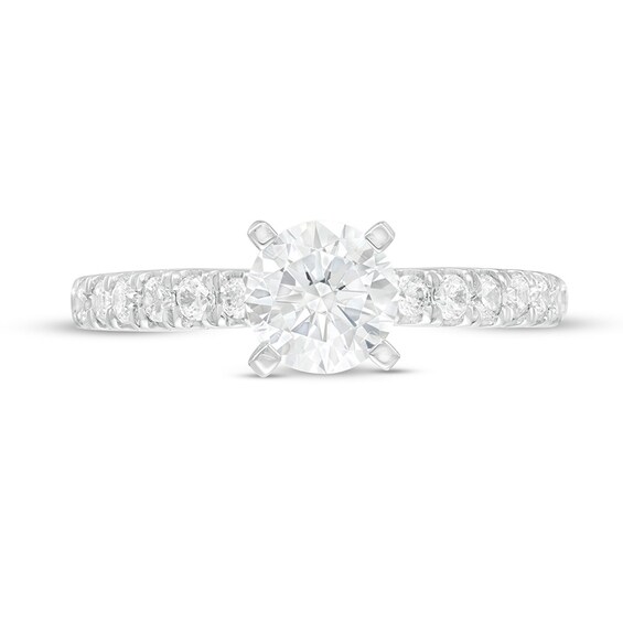 Previously Owned - 1.40 CT. T.W. Lab-Created Diamond Engagement Ring in 14K White Gold (F/SI2)