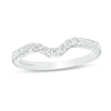 Thumbnail Image 1 of Previously Owned - Adrianna Papell 0.25 CT. T.W. Diamond Contour Wedding Band in 14K White Gold (F/I1)