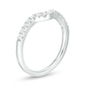 Thumbnail Image 2 of Previously Owned - Adrianna Papell 0.25 CT. T.W. Diamond Contour Wedding Band in 14K White Gold (F/I1)