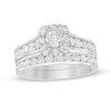 Previously Owned - 2.00 CT. T.W. Canadian Diamond Cushion Frame Bridal Set in 14K White Gold (I/I2)
