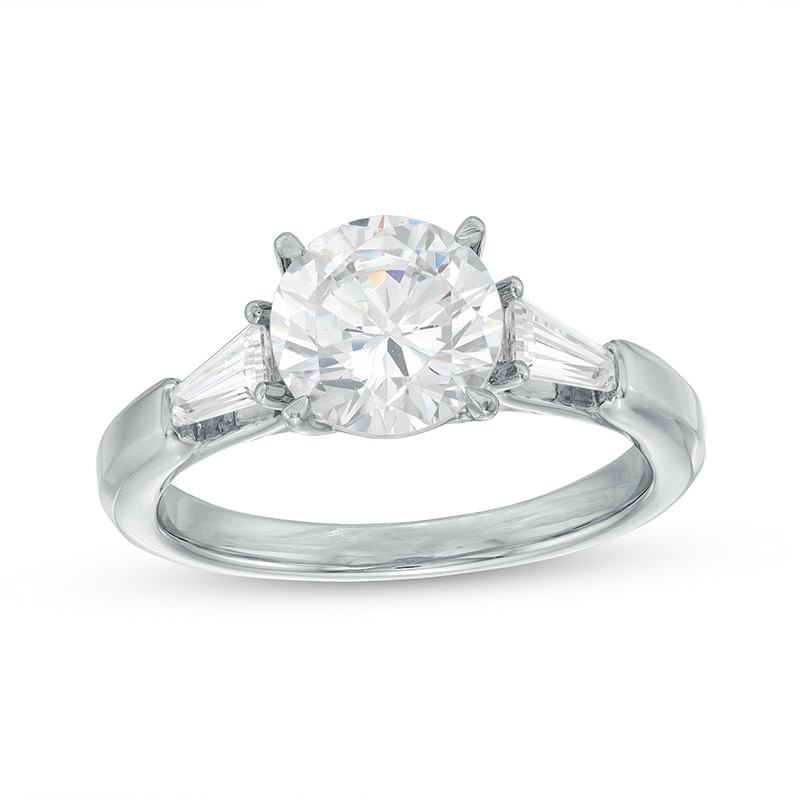 Main Image 1 of Previously Owned - 2.50 CT. T.W. Lab-Grown Diamond Engagement Ring in 14K White Gold (F/I1)