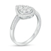Thumbnail Image 3 of Previously Owned - 0.50 CT. T.W. Pear-Shaped Multi-Diamond Frame Ring in 10K White Gold