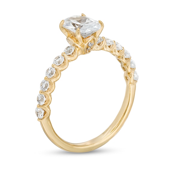 Previously Owned - 1.50 CT. T.W. Oval Lab-Created Diamond Engagement Ring in 14K Gold (F/SI2)