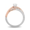 Thumbnail Image 3 of Previously Owned - Enchanted Disney Moana 0.58 CT. T.W. Diamond Twist Shank Engagement Ring in 14K Two-Tone Gold