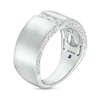 Thumbnail Image 3 of Previously Owned - Vera Wang Men's 0.69 CT. T.W. Lab-Grown Diamond Wedding Band in 14K White Gold
