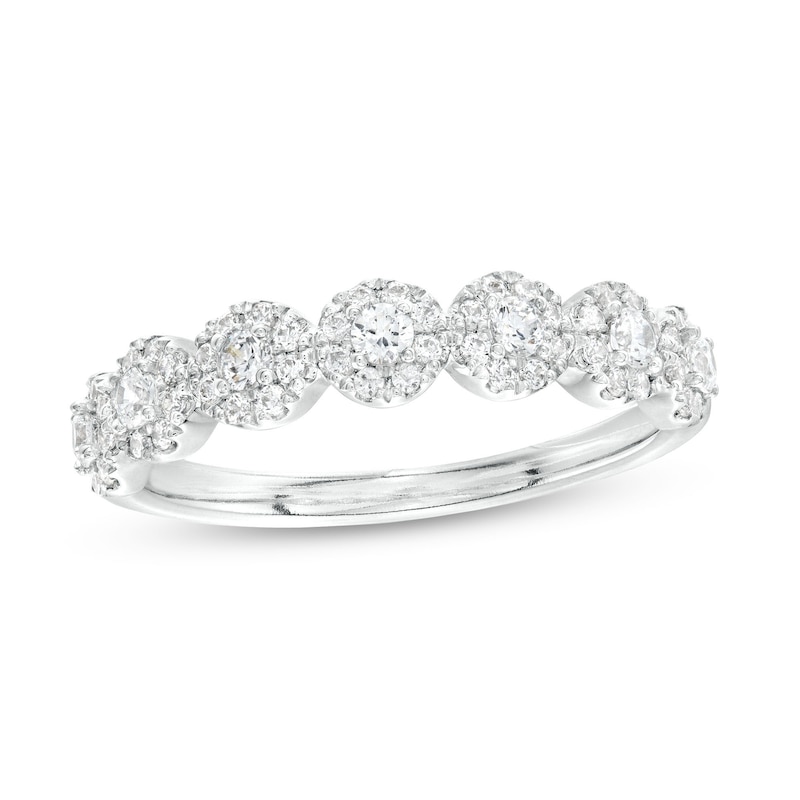 Previously Owned - 0.50 CT. T.W. Multi-Diamond Anniversary Band in 10K White Gold