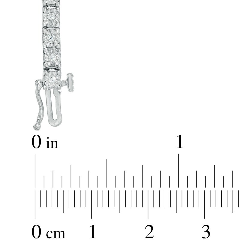 Previously Owned - 0.50 CT. T.W. Diamond Tennis Bracelet in Sterling Silver