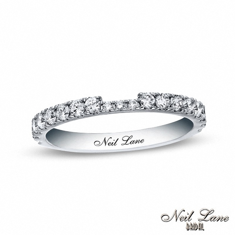 Previously Owned - Neil Lane Bridal® Collection 0.50 CT. T.W. Diamond Contour Wedding Band in 14K White Gold