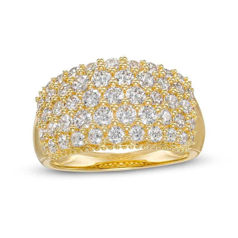 Previously Owned - 1.95 CT. T.W. Certified Lab-Grown Diamond Multi-Row Ring in 14K Gold (F/SI2)
