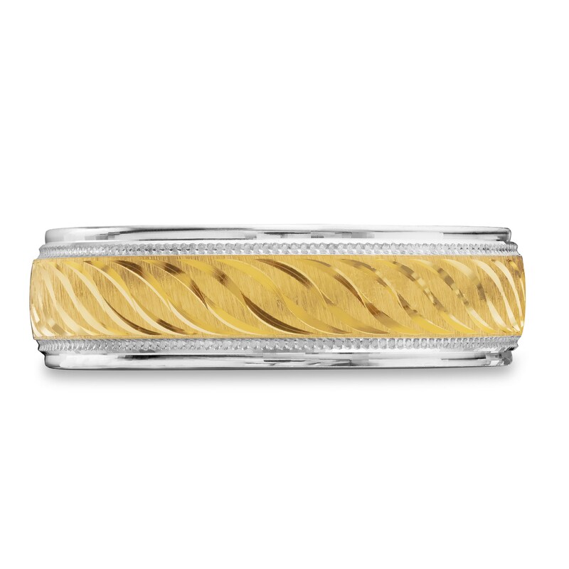 Previously Owned - Diamond-Cut 6.0mm Band in 10K Two-Tone Gold