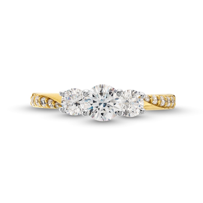 Previously Owned - 1.00 CT. T.W. Diamond Past Present Future® Engagement Ring in 10K Gold
