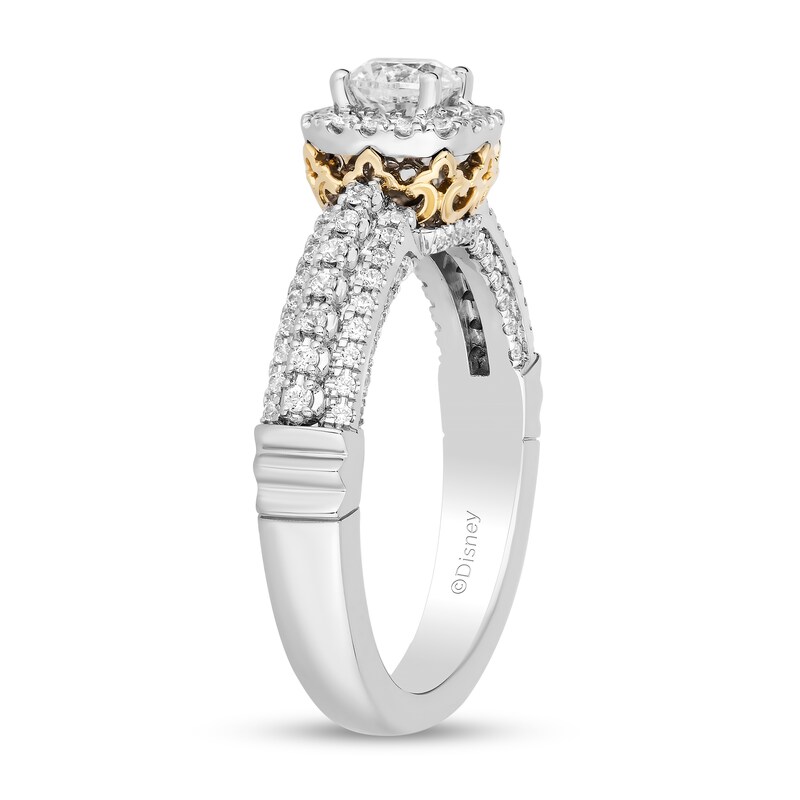 Previously Owned - Collector's Edition Enchanted Disney 0.80 CT. T.W. Diamond Frame Engagement Ring in 14K Two-Tone Gold