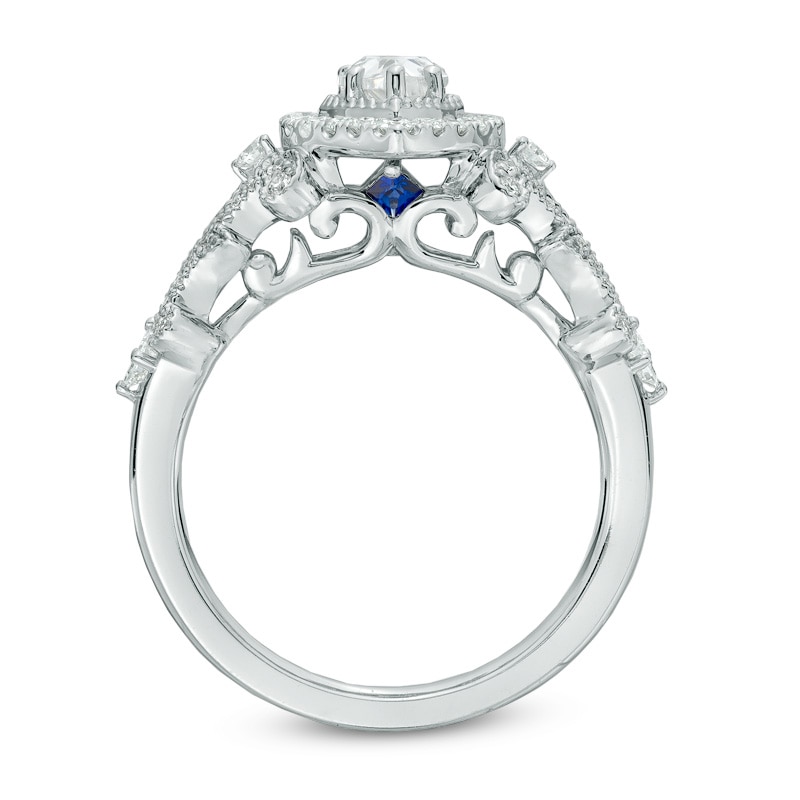 Previously Owned - Vera Wang Love Collection 1.00 CT. T.W. Pear-Shaped Diamond Frame Engagement Ring in 14K White Gold