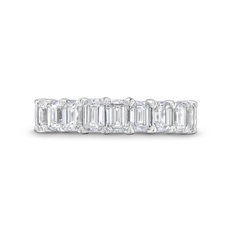 Previously Owned - 2.00 CT. T.W. Emerald-Cut Certified Lab-Grown Diamond Nine Stone Anniversary Band in 14K White Gold (F/VS2)