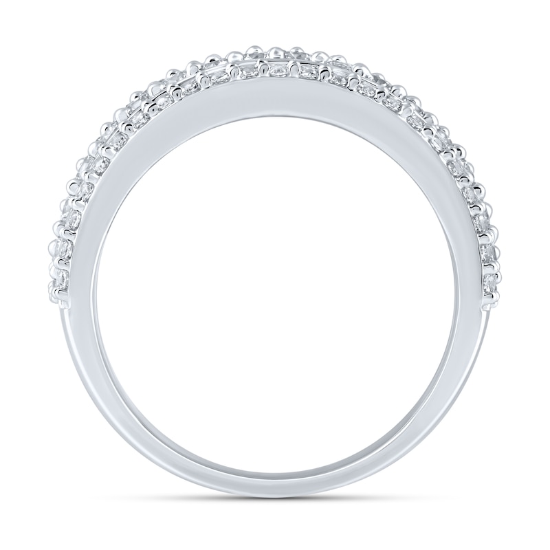 Previously Owned - 2.00 CT. T.W. Certified Lab-Grown Diamond Multi-Row Anniversary Band in 10K White Gold (F/VS2)