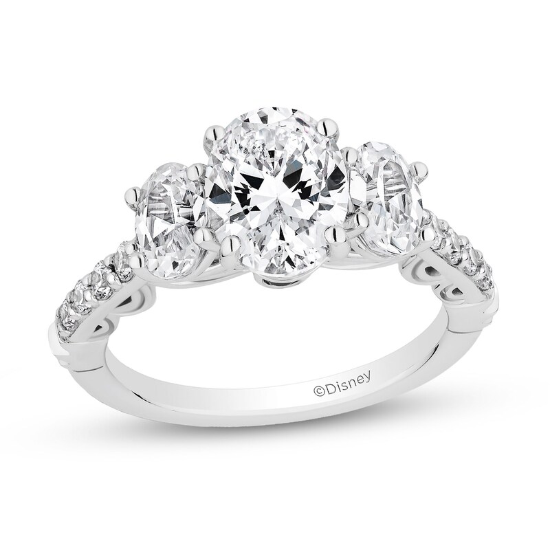 Previously Owned - Enchanted Star Cinderella 2.75 CT. T.W. Oval Certified Lab-Grown Diamond Engagement Ring in 14K White Gold (F/VS2)