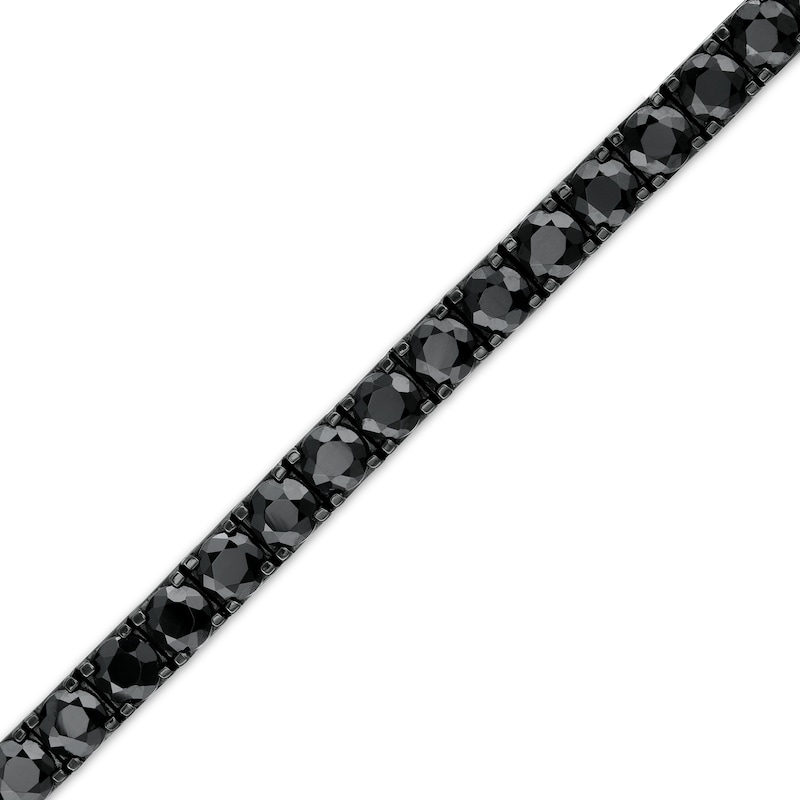 Previously Owned - Vera Wang Men 3.0mm Black Spinel Tennis Bracelet in Sterling Silver with Black Ruthenium