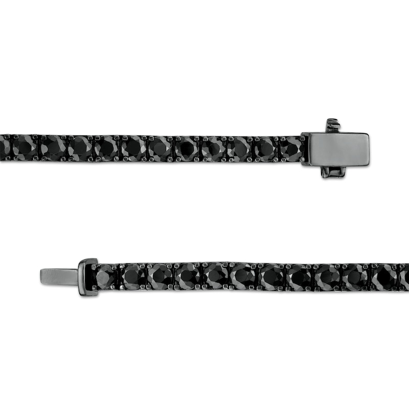 Previously Owned - Vera Wang Men 3.0mm Black Spinel Tennis Bracelet in Sterling Silver with Black Ruthenium