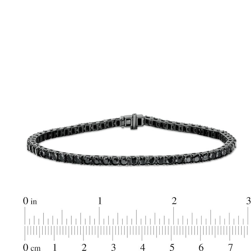 Previously Owned - Vera Wang Men 3.0mm Black Spinel Tennis Bracelet in Sterling Silver with Black Ruthenium
