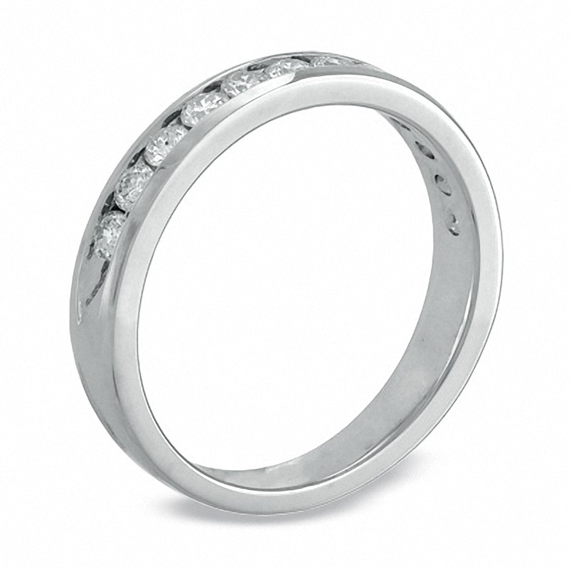 Previously Owned - 0.50 CT. T.W. Certified Diamond Band in 14K White Gold (I/SI2)