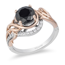 Previously Owned - Enchanted Disney Villains Maleficent 2.00 CT. T.W. Black Diamond Thorn Engagement Ring in 14K Two-Tone Gold