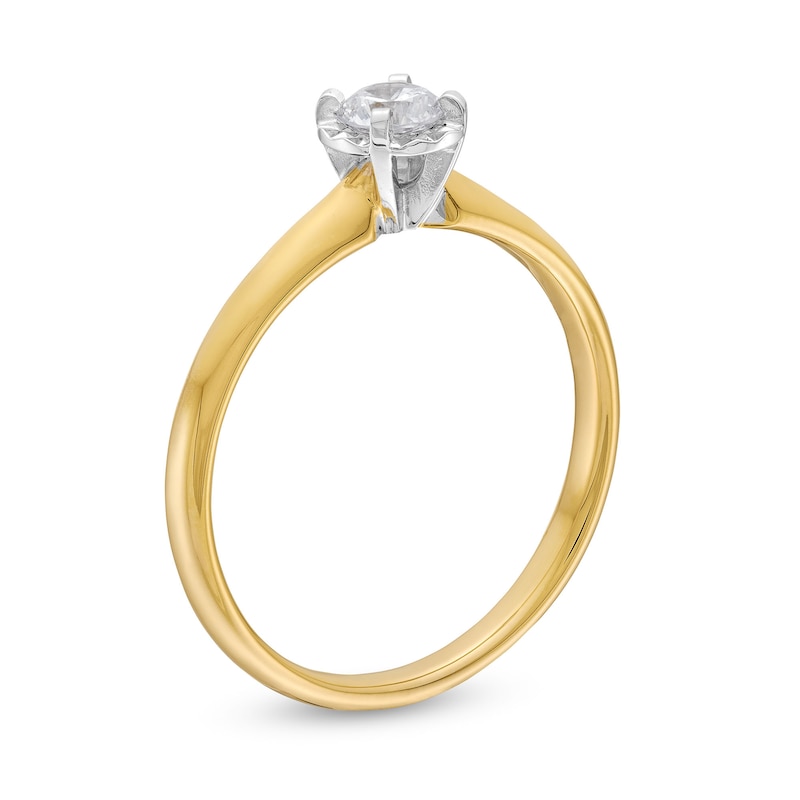 Previously Owned - 0.30 CT. Diamond Miracle Solitaire Engagement Ring in 14K Gold (J/I3)