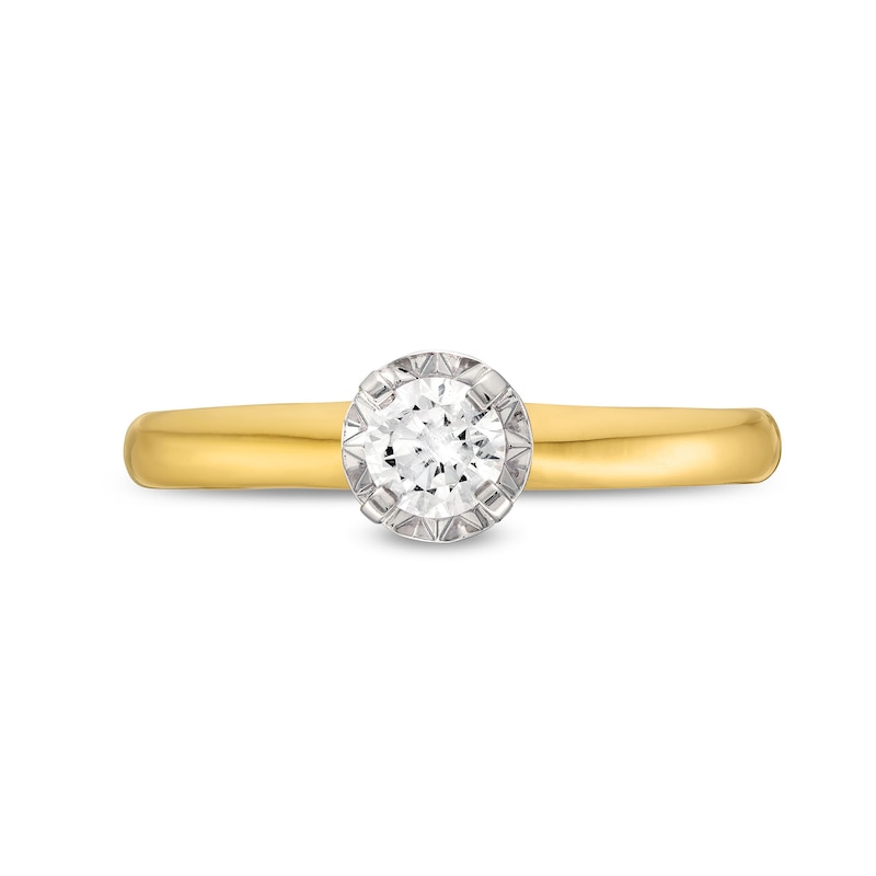 Previously Owned - 0.30 CT. Diamond Miracle Solitaire Engagement Ring in 14K Gold (J/I3)