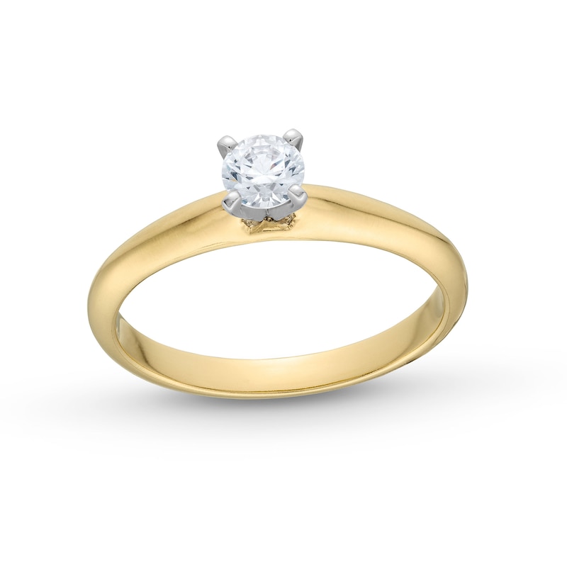 Previously Owned - 0.30 CT. Certified Diamond Solitaire Engagement Ring in 14K Gold (J/I2)