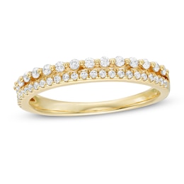 Previously Owned - 0.23 CT. T.W. Diamond Double Row Anniversary Band in 14K Gold