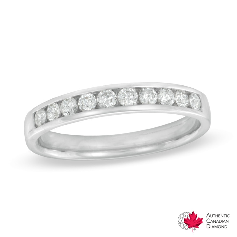 Previously Owned - 0.33 CT. T.W. Canadian Certified Diamond Band in 14K White Gold (I/I2)