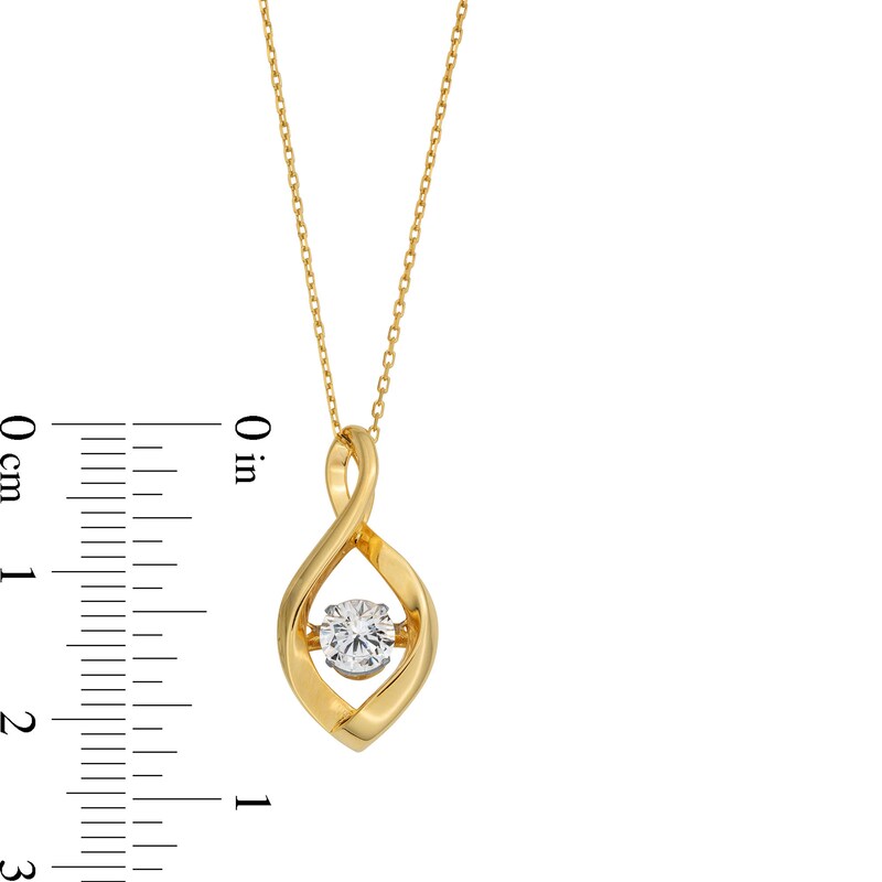 Previously Owned - Unstoppable Love™ 0.50 CT. Certified Lab-Grown Diamond Solitaire Infinity Drop Pendant in 10K Gold (F/SI2)