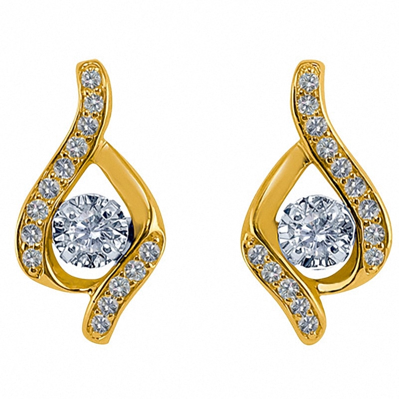 Previously Owned - Sirena™ 0.33 CT. T.W. Diamond Illusion Drop Earrings in 14K Gold