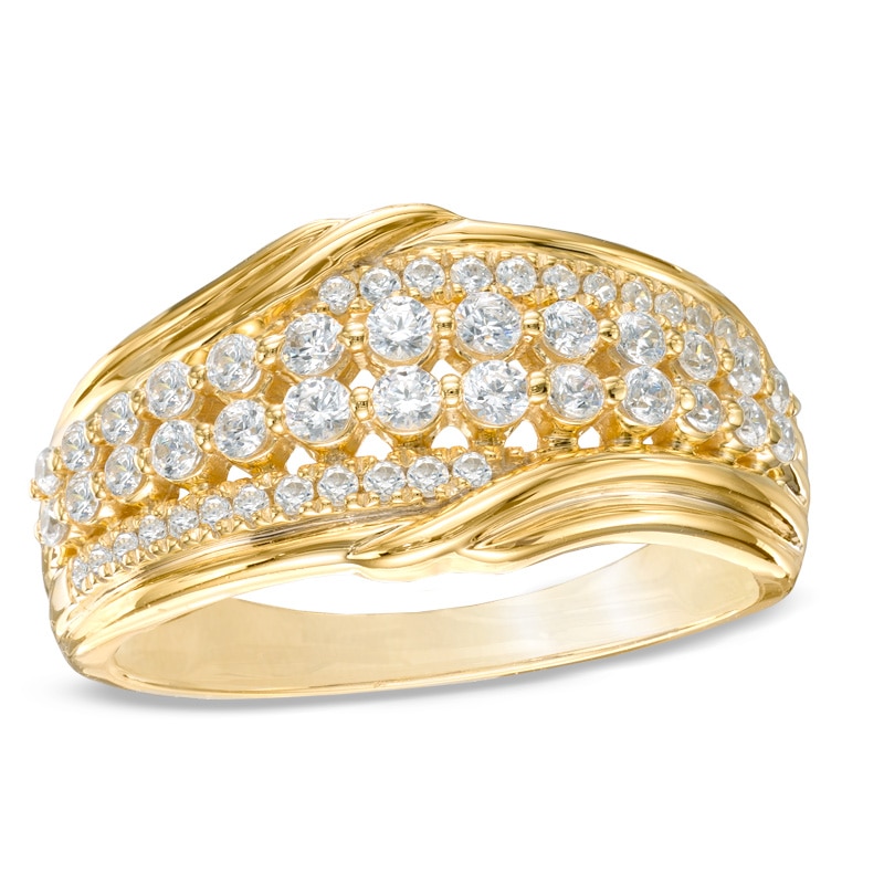 Previously Owned - 0.50 CT. T.W. Diamond Triple Row Anniversary Ring in 10K Gold