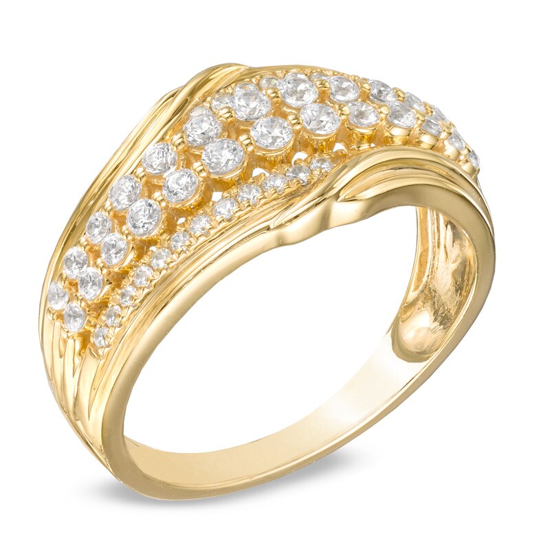 Previously Owned - 0.50 CT. T.W. Diamond Triple Row Anniversary Ring in 10K Gold